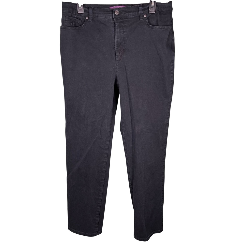 Gloria Vanderbilt Amanda Classic Fit Black Jeans Womens Size 12 Average